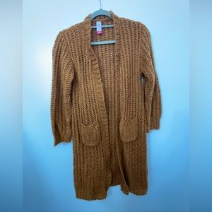 Lightly Used Women’s No Boundaries Brown Cardigan - Petite Medium (7-9)